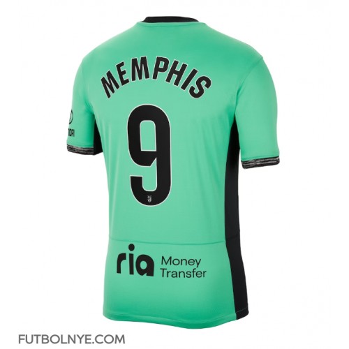Camiseta Atletico Madrid Memphis Depay #9 Tercera Equipación 2023-24 manga corta
